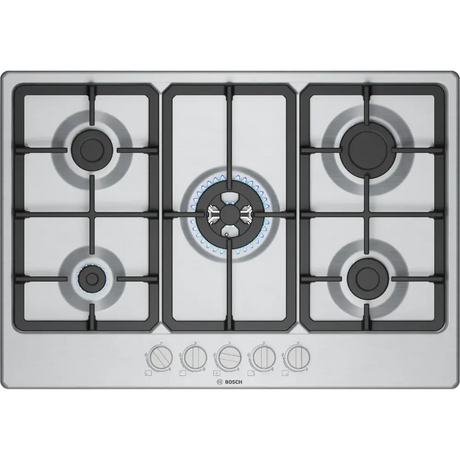 Bosch Series 4 75 cm Gas Hob - Stainless Steel | PGQ7B5K90