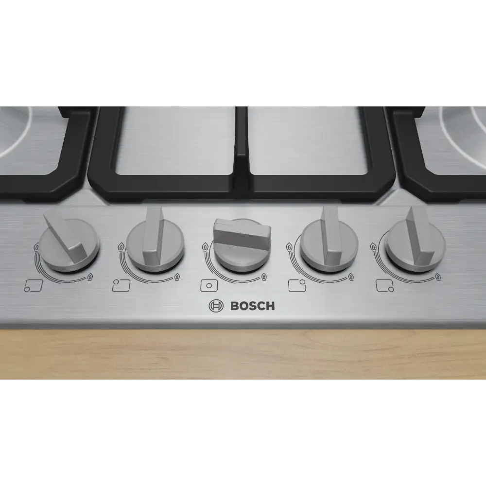 Bosch Series 4 75 cm Gas Hob - Stainless Steel | PGQ7B5K90