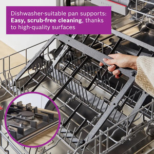 Bosch Series 4 75 cm Gas Hob - Stainless Steel | PGQ7B5K90