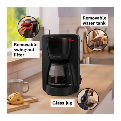Bosch MyMoment Filter Coffee Machine - Black | TKA2M113GB