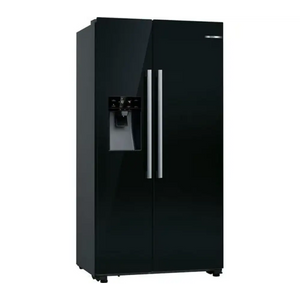 Bosch Series 6 American Style Fridge Freezer Plumbed - Black | KAD93ABEP