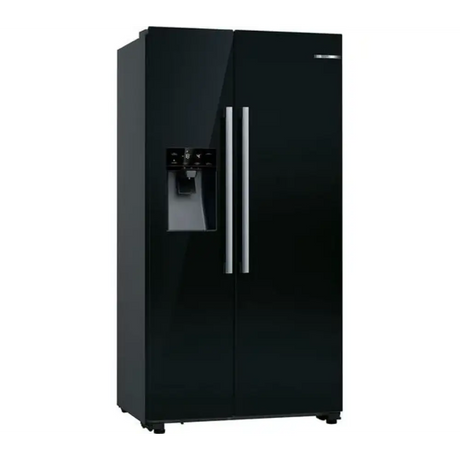 Bosch Series 6 American Style Fridge Freezer Plumbed - Black | KAD93ABEP