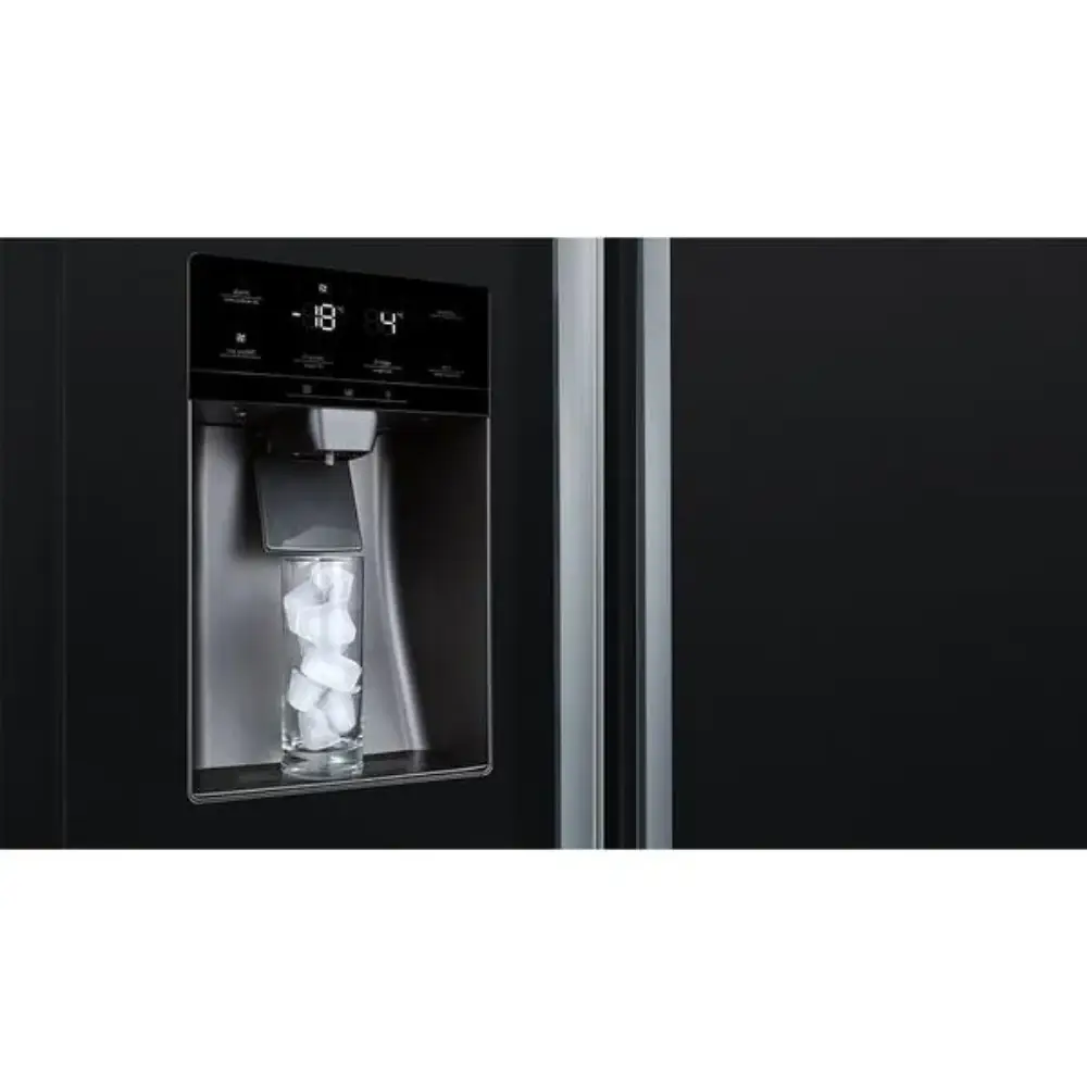 Bosch Series 6 American Style Fridge Freezer Plumbed - Black | KAD93ABEP
