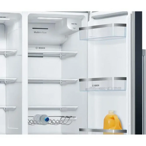 Bosch Series 6 American Style Fridge Freezer Plumbed - Black | KAD93ABEP