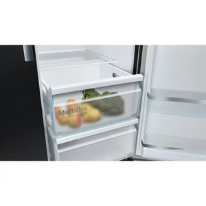 Bosch Series 6 American Style Fridge Freezer Plumbed - Black | KAD93ABEP