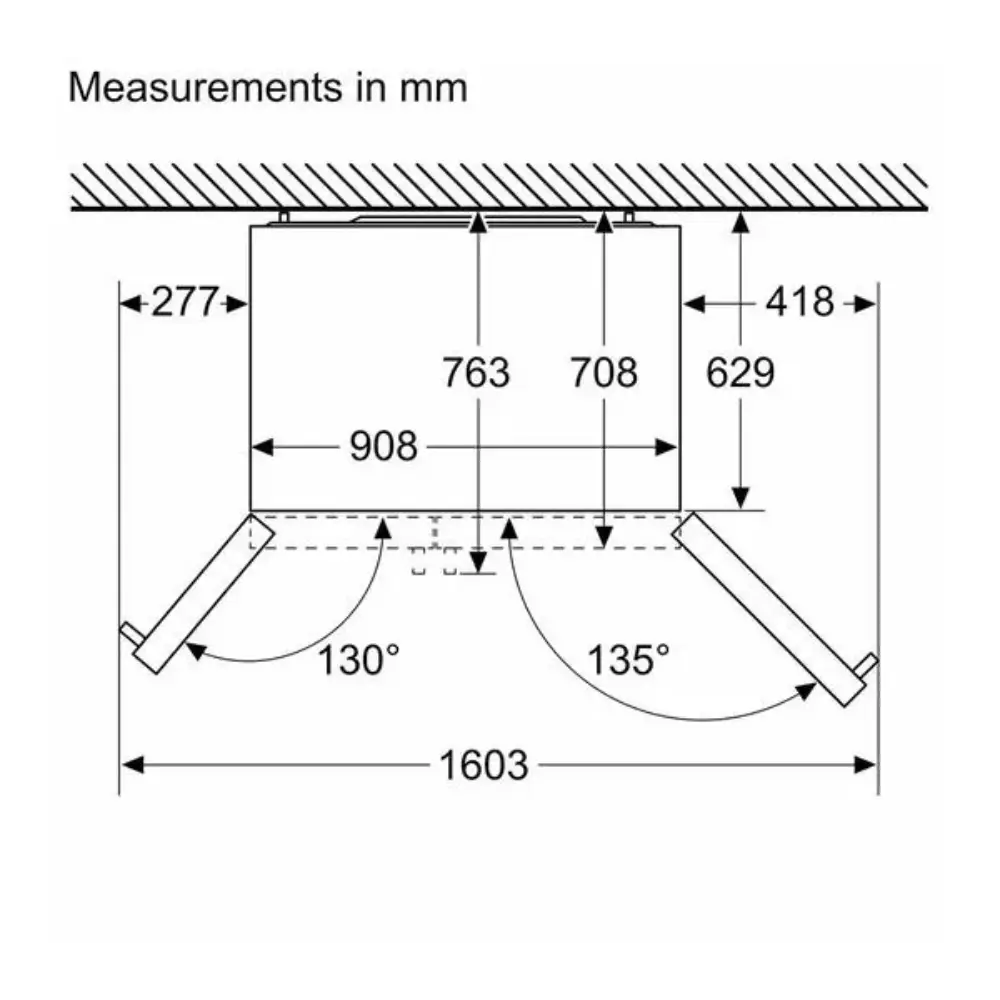 Bosch Series 6 American Style Fridge Freezer Plumbed - Black | KAD93ABEP