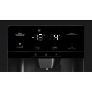 Bosch Series 6 American Style Fridge Freezer Plumbed - Black | KAD93ABEP