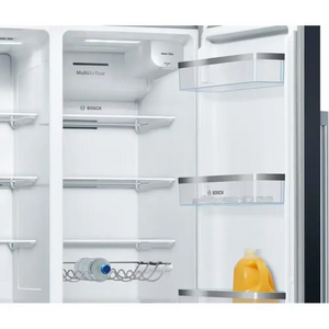 Bosch Series 6 American Style Fridge Freezer Plumbed - Black | KAD93ABEP