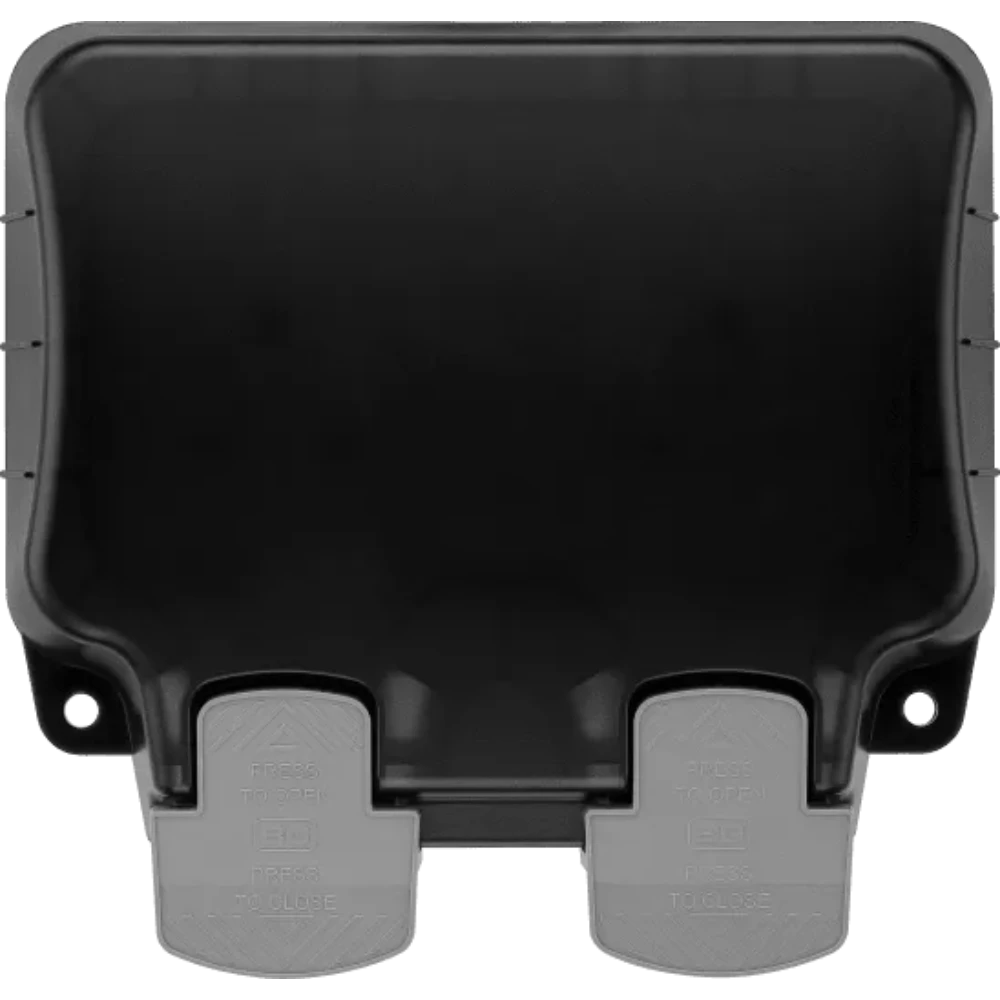 Luceco 13A Grey 2 Gang Outdoor Weatherproof Switched Socket | WP22-02