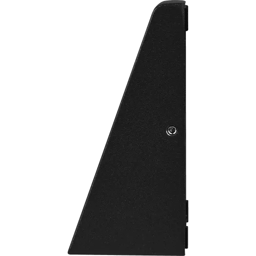 Luceco outdoor decorative wedge wall light in slate grey with 3W LED, modern triangular design shown against white background