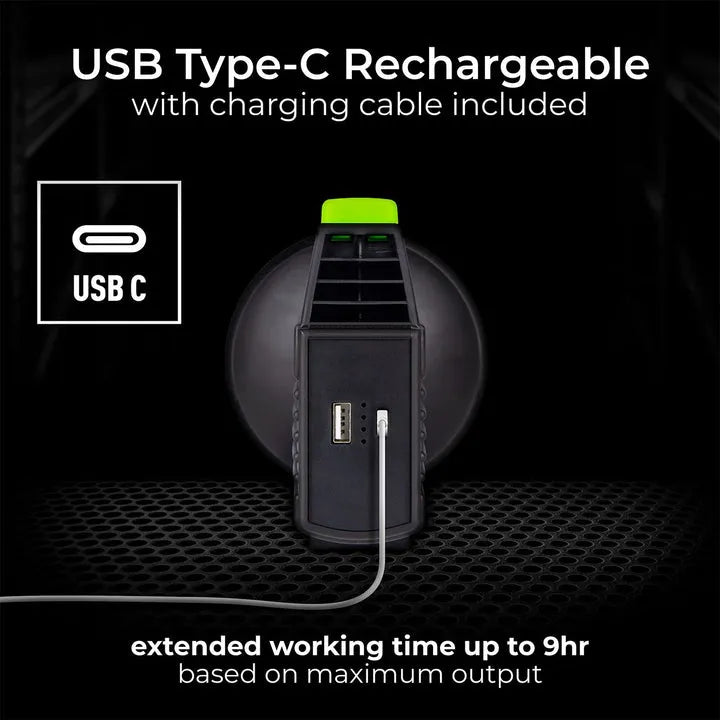 Luceco Rechargable Traditional Spotlight Torch Lamp 5W 200 Lumens | LILSP20G65-01