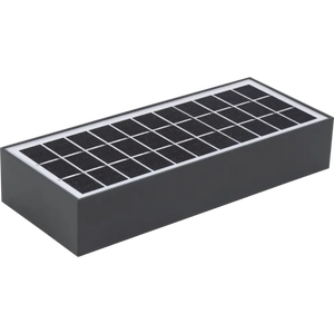 Luceco decorative solar brick light with PIR sensor in slate grey featuring integrated photovoltaic panel on top and modern rectangular design