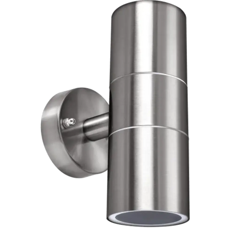 Luceco Azurar Outdoor Decorative External Wall Light - Stainless Steel | LEXDSSUD-03
