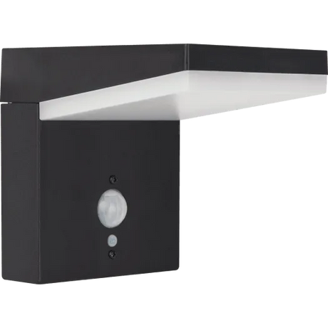 Luceco Aries Outdoor LED Solar Wall Light with PIR 600 Lumens - Slate Grey | LEXSL60G30