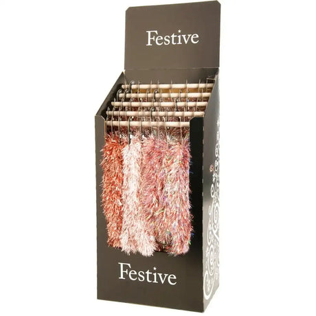 Festive Luxury Downswept Rose Gold Tinsel 3 Assorted -2 Metre x 15cm | P032527