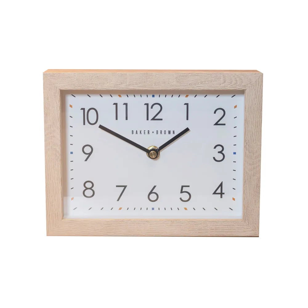 Tara Lane Baker and Brown Mantel Clock - Oak | TL6338