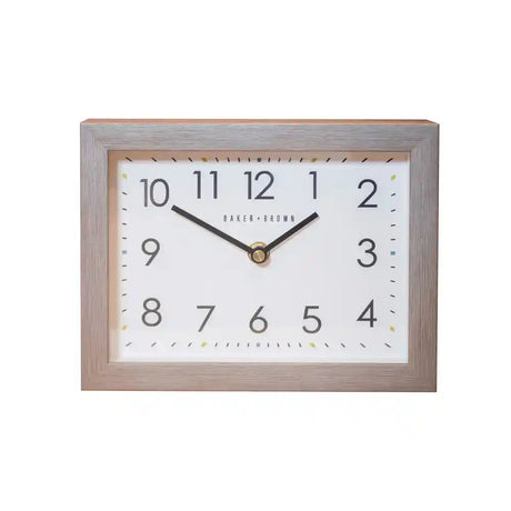 Tara Lane Baker and Brown Mantel Clock - Limestone | TL6337
