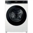 Haier X Series 5 white front-load washing machine with 9kg capacity, 1400 spin speed, black control panel and drum door, model HW90-BP14357TUUK