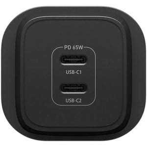 Otterbox USB C Dual Port 65w Wall Charger Plug - Black | 78-81348