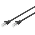 Digitus CAT6 black network ethernet cable 2 metre with molded RJ45 connectors and gray strain relief boots