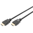 Black HDMI to HDMI Ethernet cable with gold-plated connectors, 3 metre length, showing both male connectors with ribbed grip design against white background
