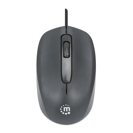 Manhattan Comfort Wired USB Optical Mouse - Black | 190190