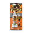 Gorilla Glue Clear Gel 51ml bottle on orange and grey packaging featuring gorilla logo with text highlighting no need to grip, indoor/outdoor use, non-foaming formula and bonds glass ceramic metal stone wood and foam