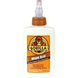 Gorilla Wood Glue 118ml bottle with orange and brown label featuring gorilla logo and spray nozzle applicator