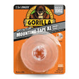 Gorilla Crystal Clear Mounting Tape XL double sided roll 25mm x 3.8m on orange packaging with gorilla logo, holds up to 16kg, weatherproof