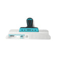 Bihui 300mm professional taping knife with turquoise and black handle on white blade, displayed with product packaging showing branding and specifications