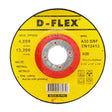 D-FLEX metal cutting disc 115mm yellow and red abrasive wheel with specifications A30 SBF EN12413 for angle grinders maximum speed 13300 RPM