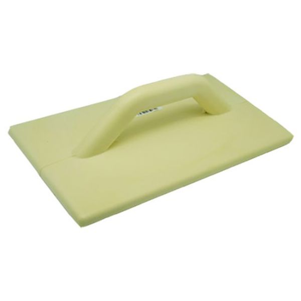 Dargan plastic float X large 14 inch by 8 inch FT05X showing cream and grey textured tool with serrated edges on white background