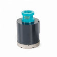 Bihui diamond brazed tile drill bit 35mm M14 featuring turquoise top section with black cylindrical body and diamond-coated base for drilling through ceramic and porcelain tiles