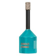 Bihui diamond brazed tile drill bit 6mm M14 with turquoise cylindrical body, black shaft and diamond-coated tip for drilling ceramic tiles