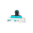 Bihui 220mm professional taping knife with turquoise and black handle featuring ergonomic design and white base plate