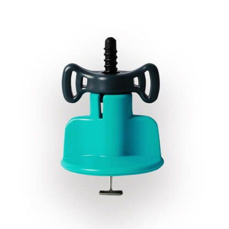 Bihui T Spin Levelling System 50 pack showing cyan blue and black plastic levelling clips with 1.5mm spacers displayed in three dimensional perspective view