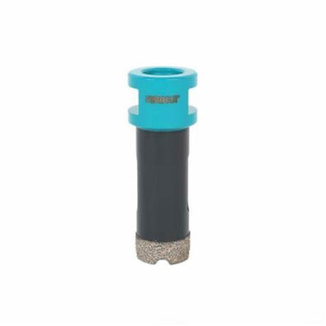 Bihui diamond brazed tile drill bit 20mm M14 with turquoise top section, black cylindrical body, and diamond-coated base on white background