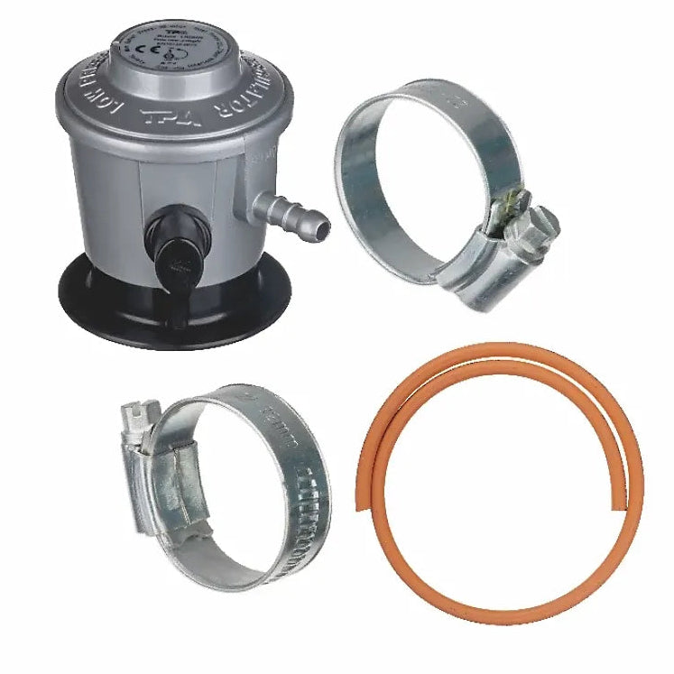 Easi Plumb Jumbo Gas Regulator Kit Including 1.2 Metre Gas Hose & Clips | EPJGRK