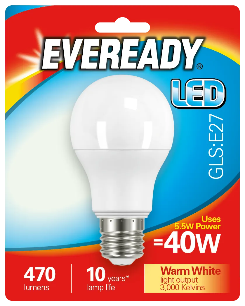 Eveready 5.5W (40W) E27 GLS LED Bulb | 1826-00