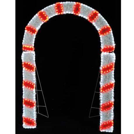 Premier - LED Candy Cane Arch Rope - 200cm x 150cm - White Red | FLI201132