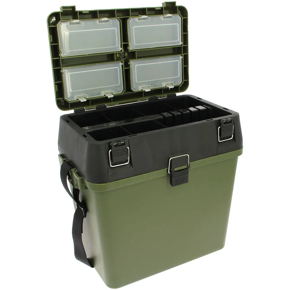 NGT Session Seat Box Ideal for Fishing  - Green | FBC-SEATBOX-GRN