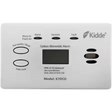 Kidde K7DCO carbon monoxide alarm with white plastic casing, digital display showing PPM of CO levels, battery status indicator, and control buttons for alarm test, reset, and silence functions