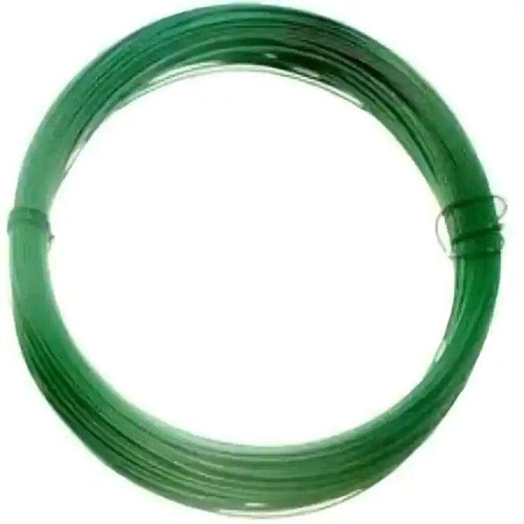 Green galvanised garden tying wire coil 1.0mm diameter 30 metre length for plant support and training