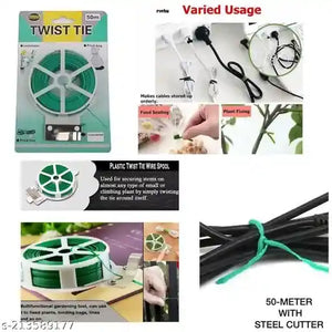 Green Blade Garden Twist Tie Tying Wire 50 Metre | TT100