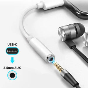 Audio Pods Type C to 3.5mm Adapter - White | 44129
