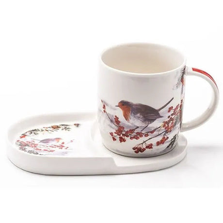 Newgrange Living Robin Mug and Snack Tray Set | 30257R