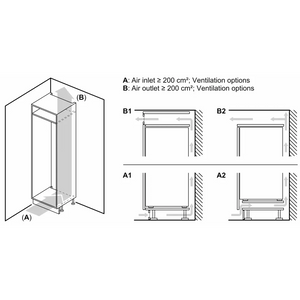 Bosch Series 4 Integrated Built In Tall Fridge - Fixed Hinge | KIR81VFE0G