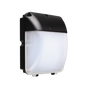 Greenlamp Orbit slim LED outdoor wall light with black aluminum housing, white polycarbonate diffuser, and integrated photocell sensor, 20/30W CCT switchable