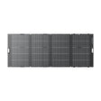EcoFlow 400W portable solar panel featuring four foldable black monocrystalline panels with white grid lines and carrying handles, displayed in flat open configuration