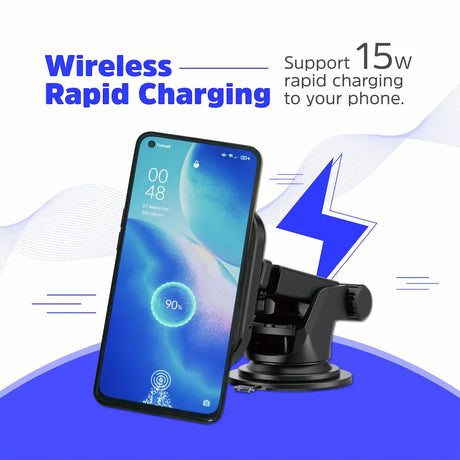 Energizer 15W Magnetic QI Wireless In Car Phone Charger Vent/Windscreen Mount | CA007